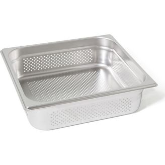 Recipiente gastronorm perfurado em aço inoxidável Rieber - sem alças - 2/3 GN - 100 mm. - 23104