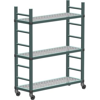 REA material trolley, 3 shelves, type PMW1386BA