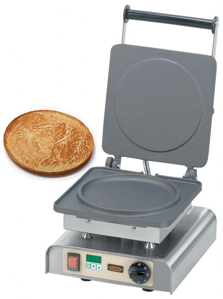 Piastra per waffle pancake Ø 220 mm, timer digitale