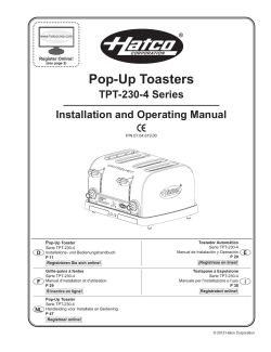 Grille-pain à éjection automatique professionnel - 4 fentes - Hatco -  Toaster fixe et convoyeur - référence TPT-230-4 - Stock-Direct CHR