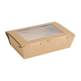 Fiesta Recyclable saladeboxen met PET venster, 1200ml