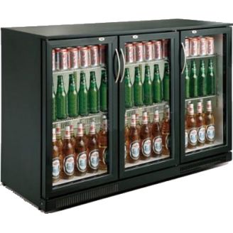 Refrigerador Combisteel Bar preto 3 portas 298 litros