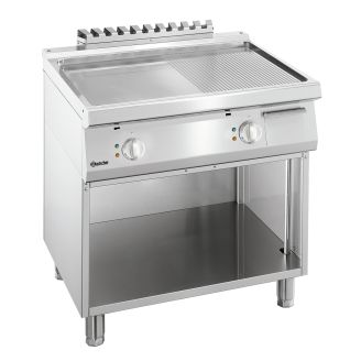 Bartscher Grillplaat 700, B800 1/2-1/2, open onderbouw