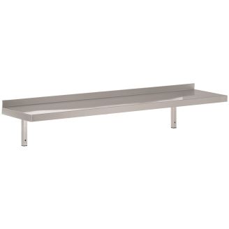 Combisteel 300 stainless steel wall shelf 600 incl. Consoles