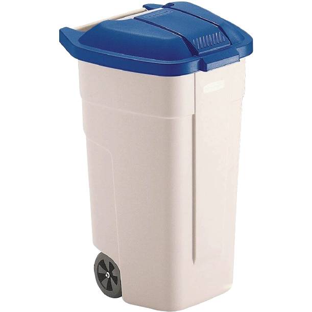 Rubbermaid Rollbehalter Mit Blauem Deckel